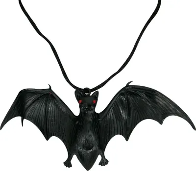 Produktbild von Fledermauskette Fledermaus Halskette Schwarz Halloween Karneval Fasching