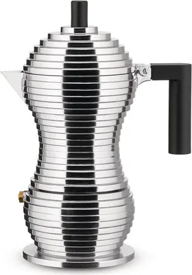 Produktbild von Alessi - Pulcina Espressokocher 15 cl, schwarz, induktionsgeeignet, Aluminium