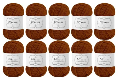 Obrázok produktu pre Ručne farbená priadza, 500 g (10 x 50 g), viacfarebná, akryl, hrúbka 2,5 mm, 5-nitá, vhodná na háčkovanie a pletenie
