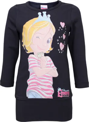 Produktbild von 82405 Disney Prinzessin Emmy Langarmshirt Mädchen – Dunkelblau, Gr. 98 – Süßes Shirt mit Prinzessin Emmy Motiv, bequem & stylish