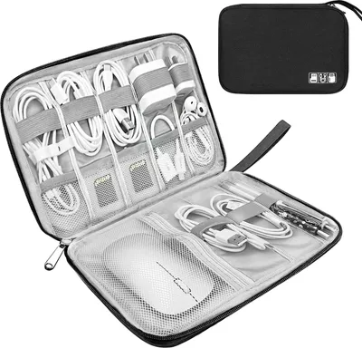 Immagine prodotto di Borsa portaoggetti Accessori elettronici Organizzatore Borsa da viaggio Cartella Valigia Nero