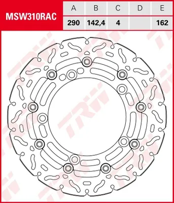 Immagine prodotto di Disco freno TRW "MSW310RAC"