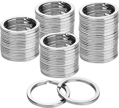 Produktbild von 30 mm Schlüsselring - Set von 100 Stück - rostfreier Stahl Schlüsselringe