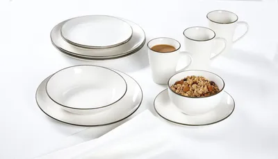 Produktbild von Frühstücksset 18 tlg. Adela grau