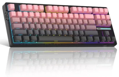 Produktbild von Tri-Mode Mechanische Tastatur 87 Tasten, RGB, Hot-Swap, 8000mAh Akku, Bluetooth/2.4G/USB, Gasket Mount, Gaming-Tastatur, Leise Gaming Keyboard