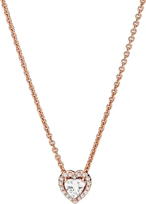 Produktbild von PandoraHalskette 388425C01-45 Sparkling Heart Collier 45cm lang Pandora Rose clear cubic zirconia 45