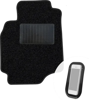 Produktbild von moto-MOLTICO Fahrer Fußmatte Auto Velours Fahrerseite Autoteppiche Schwarz Fahrermatte 1-teilig passend für Mitsubishi Lancer 2003-2007