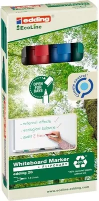 Obrázek produktu pro Edding 28-E4, Černá, Modrá, Zelená, Červená, Jemný hrot, Vícebarevný, Plast, Výrazný, 1,5 mm