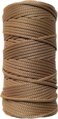 Image de Zaplatani Cordon Plat Polyester Caramel 5mm 100m