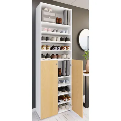 Produktbild von VCM XL Holz Großer Schuhschrank Schuhregal Groß Stiefel Dielenmöbel Lona 10 Fächer