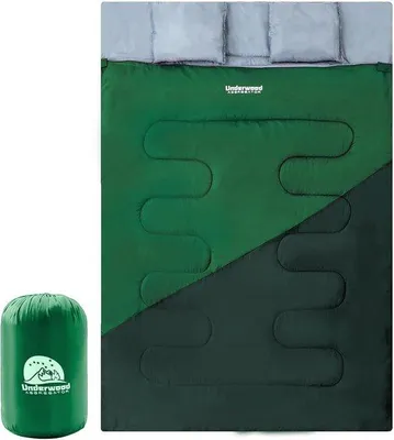 Produktbild von Famanu Doppelschlafsack für 2 Personen - Wasserabweisend und Tragbar für Camping