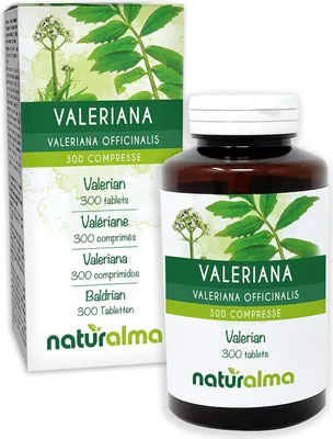 Immagine prodotto di Valeriana (Valeriana officinalis) Radici Naturalma - 150 g - 300 Compresse - Integratore alimentare - Naturale e Vegan
