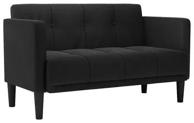 Immagine prodotto di vidaXL Divano a due posti in velluto nero 111 cm