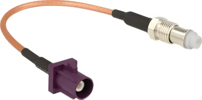 Produktbild von Delock Antennenkabel FAKRA D Stecker > FME Buchse RG-316 15 cm