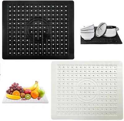 Immagine prodotto di Tappetino antiscivolo doppio in bianco e nero per bagno e cucina