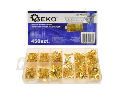 Zdjęcie produktu dla GEKO Zestaw złączy kabli samochodowych 450szt G02827