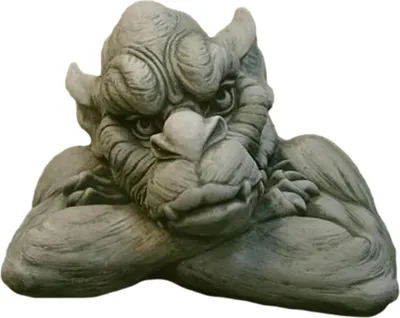 Produktbild von Steinfigur Gargoyle Fensterhocker, aus Steinguss Neu Frostfest Witterungsbeständig, Gartenfigur, Kantenhocker für den Garten PO-784