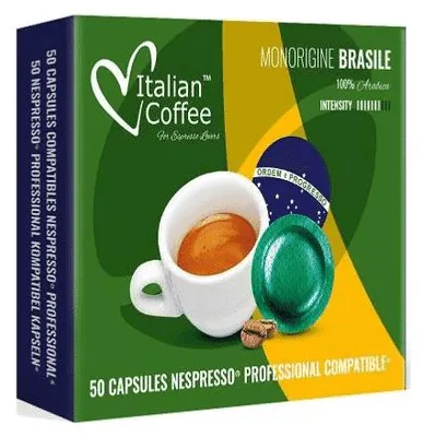 Obrázok produktu pre Monorigine Brasile – kapsule kompatibilné so systémom NESPRESSO PROFESSIONAL – 50 kapsúl