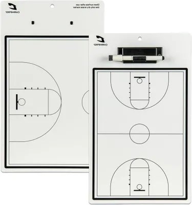 Productafbeelding van Basketbal Coaches Board - Trainersbord Basketbal - Tactieken Uittekenen - Tweezijdig Ontwerp - 4064 x 254 cm - Wit