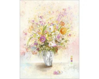 Produktbild von Leinwandbild Retro Bunch Of Flowers 57x77 cm