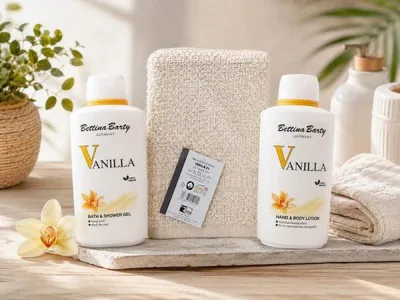 Produktbild von Bettina Barty Vanilla Geschenkset – Duschgel, Bodylotion & Waschhandschuh