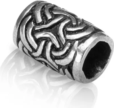 Produktbild von Wikinger Keltischer Knoten Øinnen 6mm Bartperle 925 Sterling Silber Herren 4328