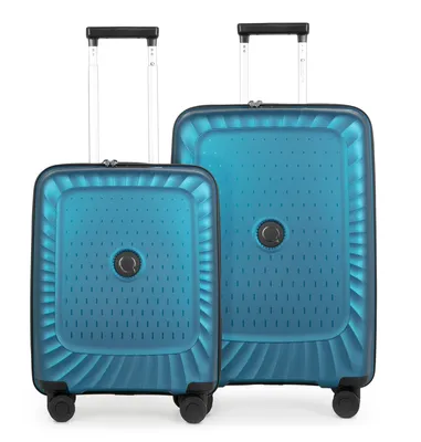 Image de Kotti - Set de valises 2 pièces, valise de bord + valise moyenne, coque dure robuste en matériau PP recyclé trolleys légers polypropylène coque dure, 4 roulettes, serrure TSA,bleu royal