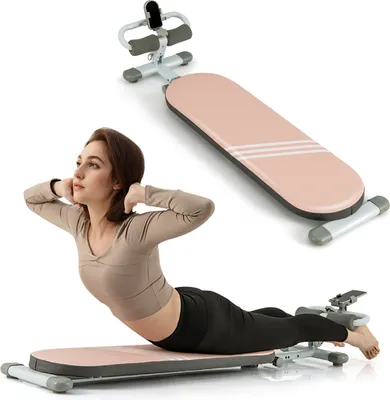 Obrázek produktu pro KOMFOTTEU Sit-Up Bench skládací. Posilovací lavice na cvičení břicha a zad 120-137 cm nastavitelná, posilovací lavice fitness lavice pro trénink celého těla gravitační trenažér