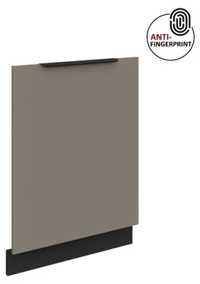 Produktbild von Frontblende für vollintegrierten Geschirrspüler 60 cm ARIA Sandgrau ultra matt + Schwarz matt, hochwertige Fronten mit Anti Fingerprint Beschichtung Küchenzeile Küchenblock