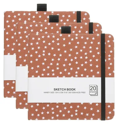 Produktbild von Set mit 3 Aquarell-Skizzenbüchern, jeweils mit 20 Blättern