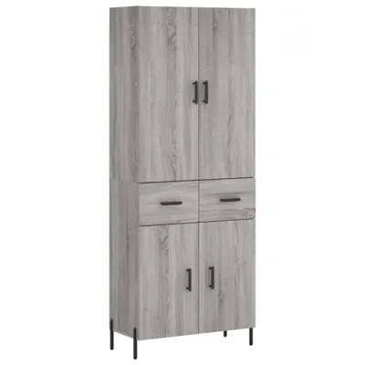 Produktbild von Highboard Grau Sonoma 69,5x34x180 cm Holzwerkstoff
