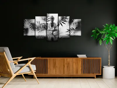 Produktbild von BUDDHA BLÄTTER Acrylglasbild Modern Wandbild Glasbilder Bilder p-A-0040-k-p