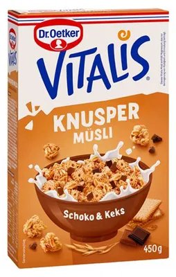 Produktbild Dr. Oetker Vitalis Knusper Schoko mit Keks