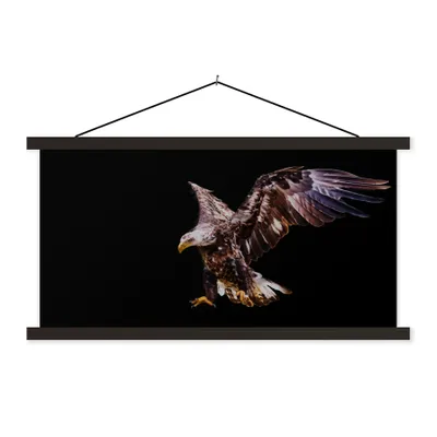 Produktbild von MuchoWow® Textilposter Adler - Vogel - Federn 150x75 cm mit schwarzem Rahmen - Posterleiste