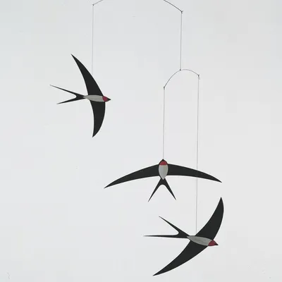 Produktbild von Flensted Mobiles Fliegende Schwalben 3 Karton 35x50 schwarz, mehrfarbig