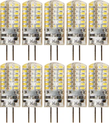 Produktbild von 10er-Sparpack LED-Stiftsockellampe McShine "Silicia", G4, 12V, 2W, 160lm, warmweiß