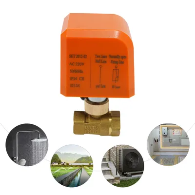 Obrázek produktu pro 1/2" kulový ventil s motorem Kulový ventil N/O 2-vodičový normálně otevřený