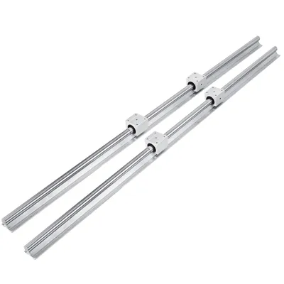 Zdjęcie produktu dla VEVOR 2X SBR20x1200mm Prowadnica liniowa Linear+4 SBR20UU Blok Sztywność Frezarka Zestaw CNC