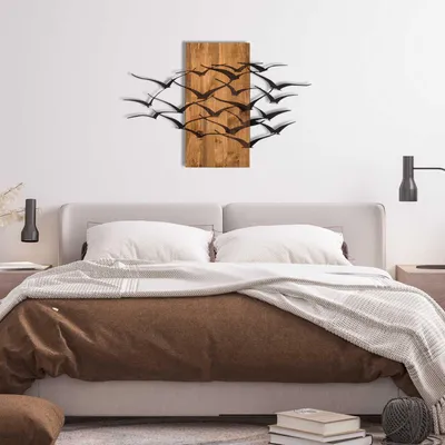 Obrázek produktu pro Wallity, migrace, nástěnná dekorace, černá, kov, 86 x 58 cm