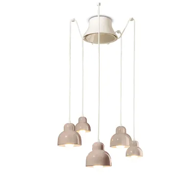 Zdjęcie produktu dla Żyrandol Deco Vintage Berimbau Ceramic Grey Sand 3 światła E27