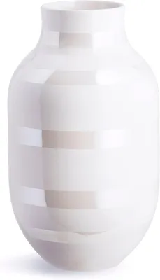 Zdjęcie produktu dla Wazon ceramiczny o perłowym wykończeniu, wysokość 31 cm, idealny do kwiatów i dekoracji