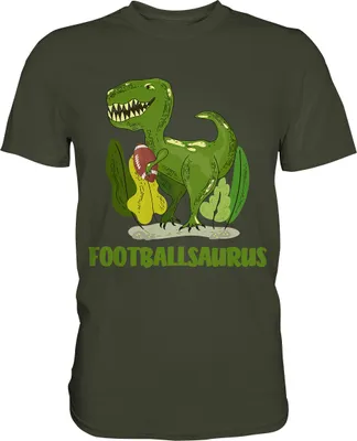 Produktbild von Dino American Football Dinosaurier T-Shirt – Urban Khaki / XXL