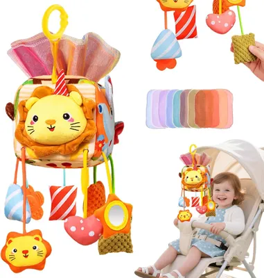 Produktbild von Anhänger für Kinderwagen Montessori Spielzeug Sensorisch Pädagogisch 12 Funktionen