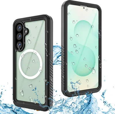 Immagine prodotto di Custodia impermeabile per Samsung Galaxy S26+, compatibile con MagSafe, resistente alla polvere e alla neve, custodia protettiva completa IP68 con pellicola protettiva integrata per il display, nera