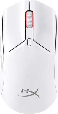 Zdjęcie produktu dla HyperX Pulsefire Haste 2 Mini bezprzewodowa mysz dla graczy (biaa), Oburczny, Optyczny, RF Wireless + Bluetooth + USB Type-A, 26000 DPI, Biay
