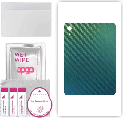 Produktbild von apgo Rückseite Schutzfolie, Skin, kompatibel mit Apple iPad 2022, Hinten Displayschutzfolie aus Vinylfolie, kratzfest, einfache Montage - Kohlenstoff-Chamäleon CAKA1