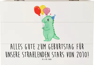 Produktbild von Mr. & Mrs. Panda Geschenkbox 2010 Geburtstag Stars 22 x 15 cm - Weiß - Geschenk, Holzbox, herzliche Geburtstagssprüche, Schatzkiste, besonderer, Glückwunsch, fotobox