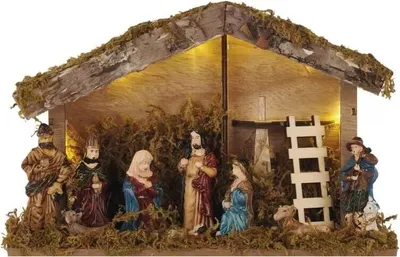 Produktbild von EMOS LED Weihnachtskrippe aus Holz DCWW31