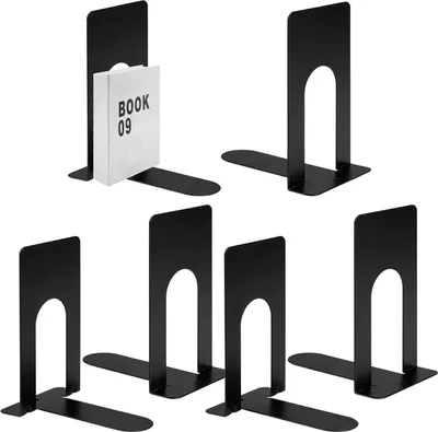 Zdjęcie produktu dla Metalowa półka na książki 80x70x130mm Czarna półka na książki i DVD