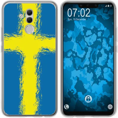 Produktbild von PhoneNatic Case kompatibel mit Huawei Mate 20 Lite Silikon-Hülle WM Schweden M12